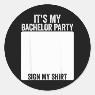 Es ist meine Junggesellenparty Lustiges Hochzeitsp Runder Aufkleber
