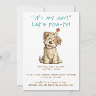 Es ist meine Tag Hund Party Einladung Funny Custom