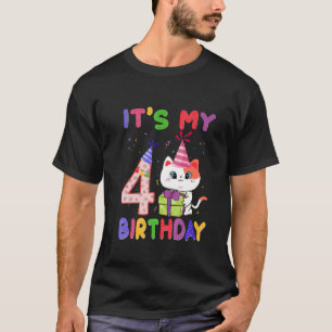 Es ist meine vierte Geburtstagskatze Niedliche Kat T-Shirt