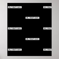 Es ist mir egal, dass die sarkastische Botschaft n