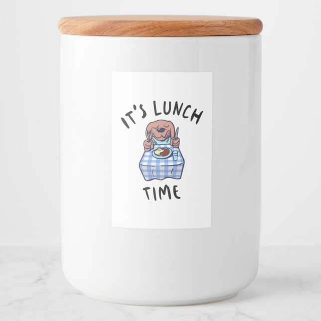 Es ist Mittagszeit Lebensmitteletikett (Vorderseite)