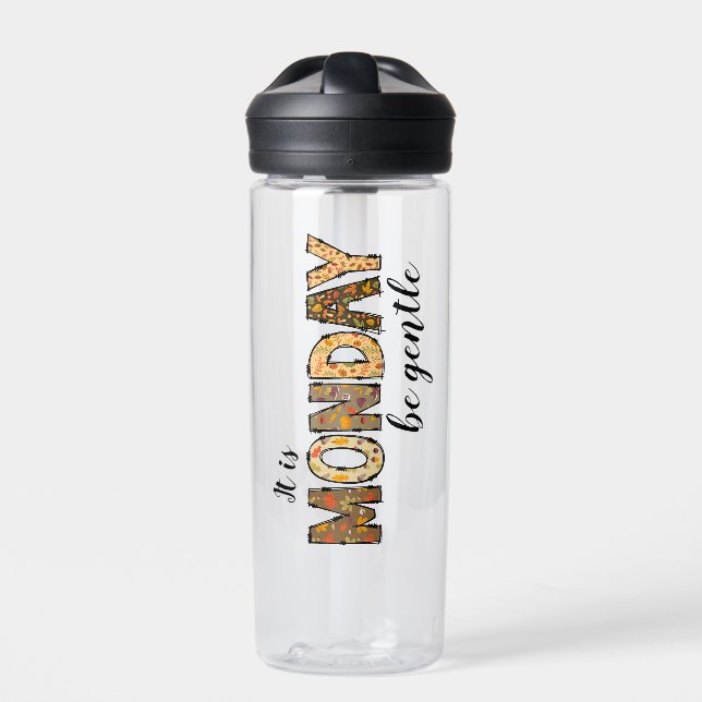 Es ist Montag Wasserflasche Trinkflasche (Vorderseite)