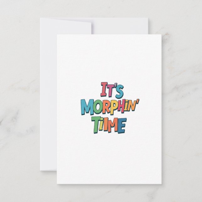 "Es ist Morphin' Time" Dankeskarte (Vorderseite)