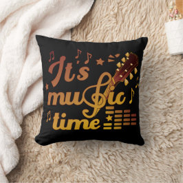 Es ist Musik-Zeit, Gold Gitarre Musical Kissen