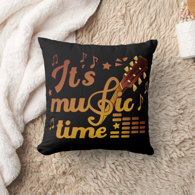 Es ist Musik-Zeit, Gold Gitarre Musical Kissen (Decke)