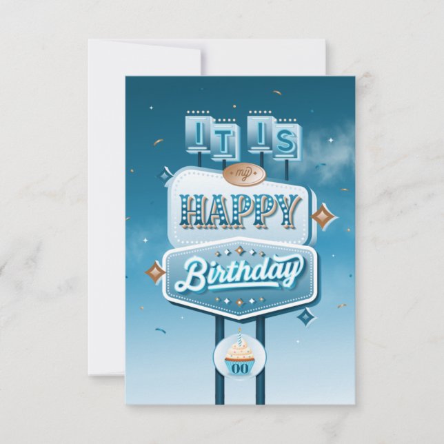 Es ist My Happy Birthday Party Einladung (klein) (Vorderseite)