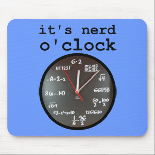 Es ist Nerd O'Clock Lustige Uhr Mauspad Maus Pad