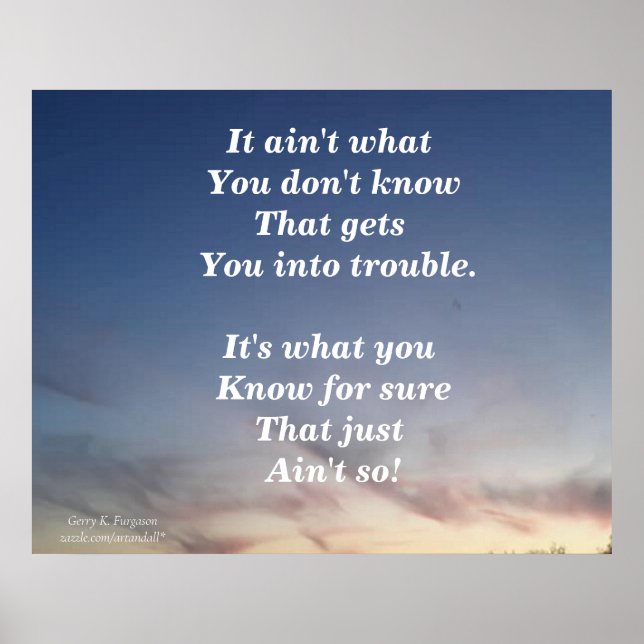 ES IST NICHT DAS, WAS SIE NICHT KENNEN POSTER (Vorne)