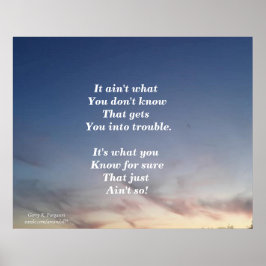 ES IST NICHT DAS, WAS SIE NICHT KENNEN POSTER