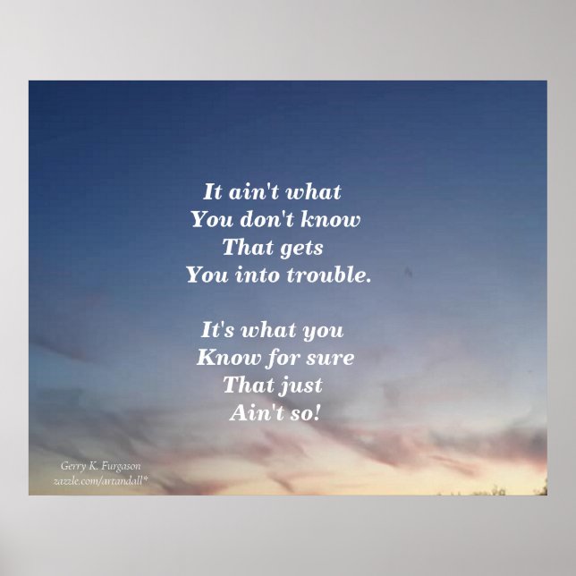 ES IST NICHT DAS, WAS SIE NICHT KENNEN POSTER (Vorne)