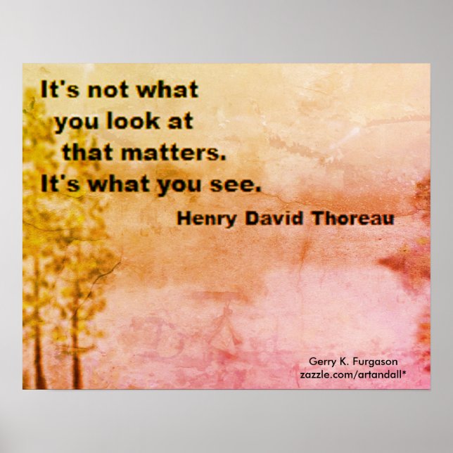 ES IST NICHT DAS, WAS Y0U AUF THOREAU SCHAUT POSTER (Vorne)