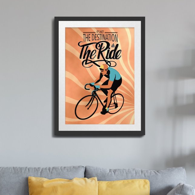 Es ist nicht das Ziel, es ist Ride! Retro-Stil Poster (Von Creator hochgeladen)