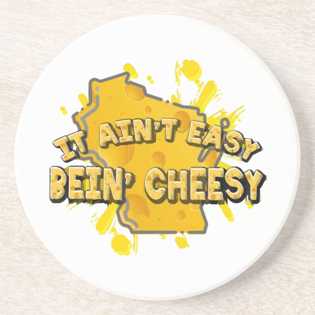 Es ist nicht einfach Beins Käse Getränkeuntersetzer (Vorne)