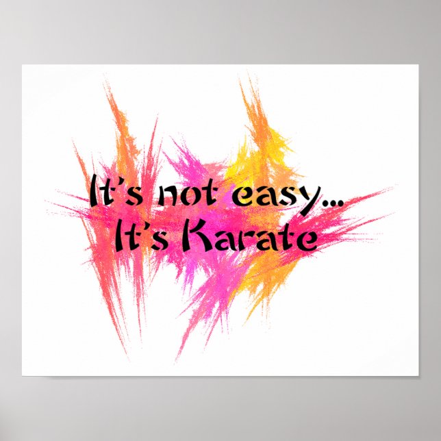 Es ist nicht einfach - Karate Pink Orange Poster (Vorne)