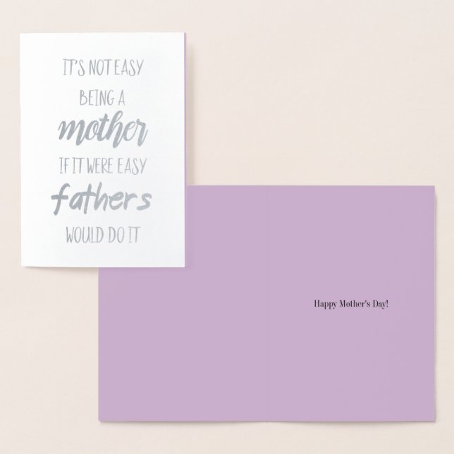 Es ist nicht einfach, Mutter zu sein Folienkarte (Anzeige)