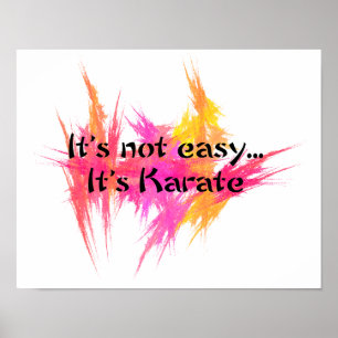 Es ist nicht leicht - Karate Pink Orange Poster