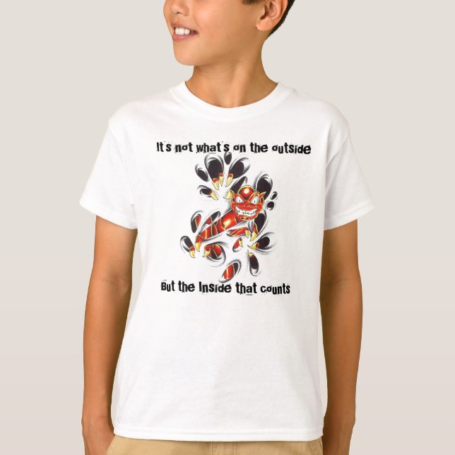 es ist nicht, was auf der Außenseite ist T-Shirt (Vorderseite)