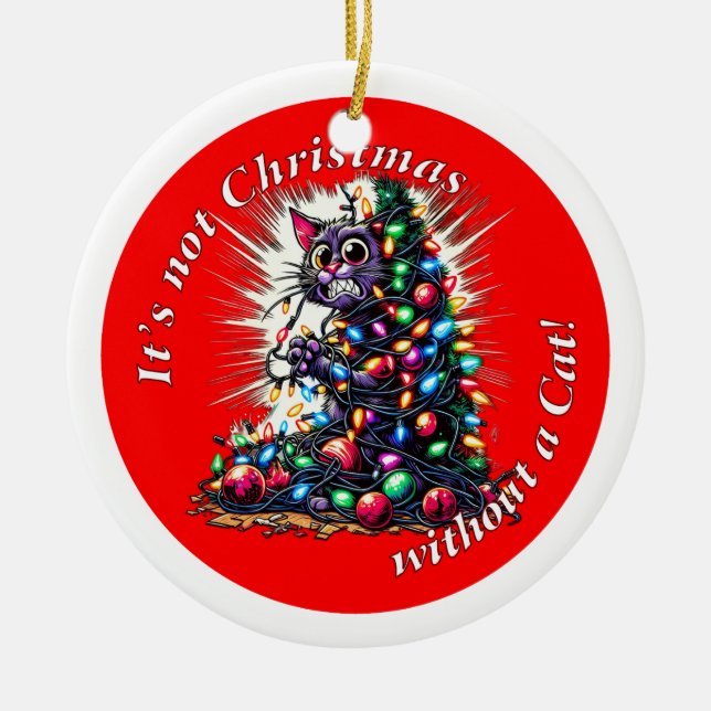 Es ist nicht Weihnachten | beidseitig Keramik Ornament (Vorne)