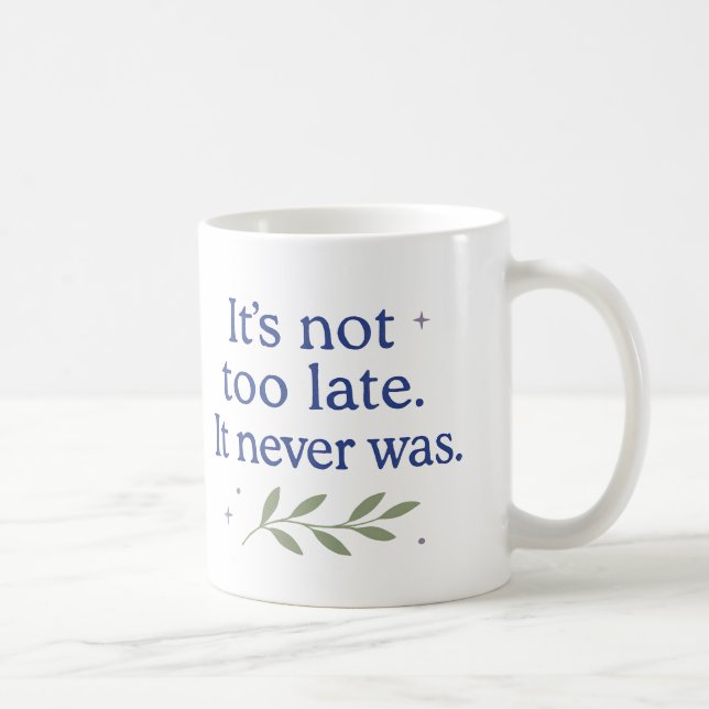 Es ist nicht zu spät. Es war es nie - Kaffeetasse (Rechts)