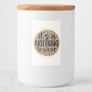 Es ist nichts zu tragen lebensmitteletikett