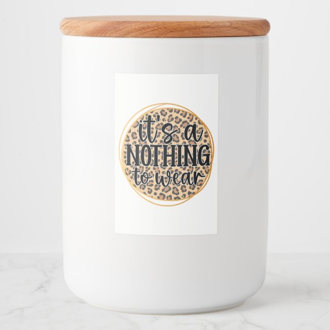 Es ist nichts zu tragen lebensmitteletikett (Vorderseite)