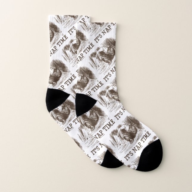 Es ist Nickerchen Zeit schlafend Schnarchen Red Ki Socken (Paar)