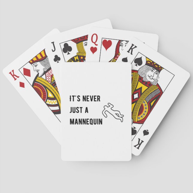 Es ist nie ein Mannequin Spielkarten (Rückseite)