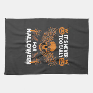Es ist nie zu früh Halloween Totenkopf Reben Flüge Geschirrtuch