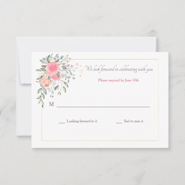 Es ist nie zu spät RSVP karte (Vorderseite)