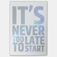 Es ist nie zu spät zu beginnen