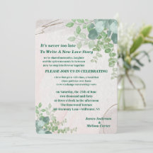 Es ist nie zu spät Zweite Hochzeitseinladung