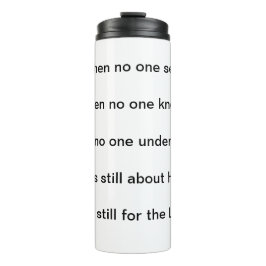 Es ist noch für den Herrn Thermosbecher