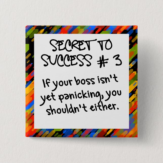 Es ist noch nicht Zeit für Panik Button (Vorderseite)