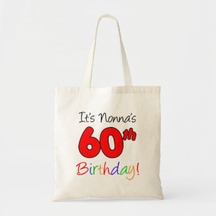 Es ist Nonnas 60. Geburtstags-Spaß und bunte Tragetasche