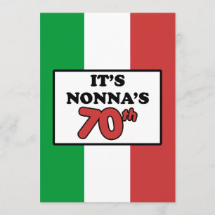 Es ist Nonnas 70. Geburtstagsfahne Einladung