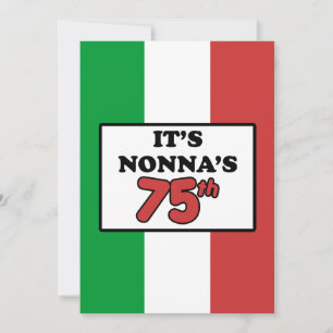 Es ist Nonnas 75. Geburtstagsfahne Einladung