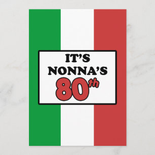 Es ist Nonnas 80. Geburtstagsfahne Einladung