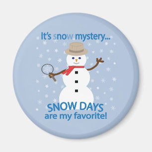 Es ist NOw Mystery Detective Snowman Magnet