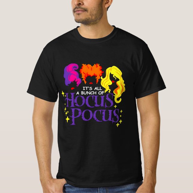 "Es ist nur ein Haufen Hocus Pocus Halloween" T-Shirt (Vorderseite)