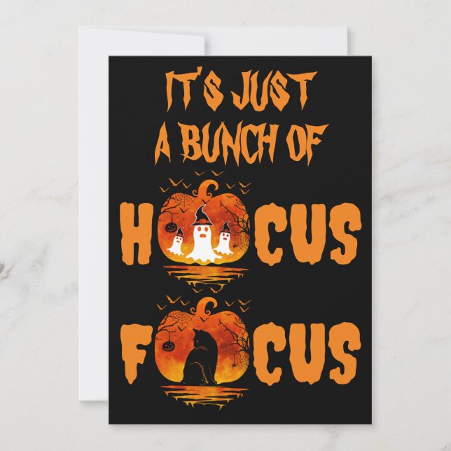 Es ist nur ein Haufen Hocus Pocus Pumpkin Hallowee Einladung (Vorderseite)