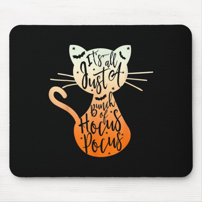 Es ist nur ein Haufen Hocuss Pokus Halloween Cat L Mousepad (Vorne)