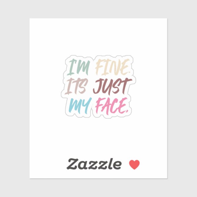 Es ist nur mein Gesicht. | Funny Sticker (Blatt)