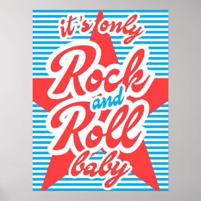 Es ist nur Rock and Roll Baby, mit rotem Stern, Poster (Vorne)