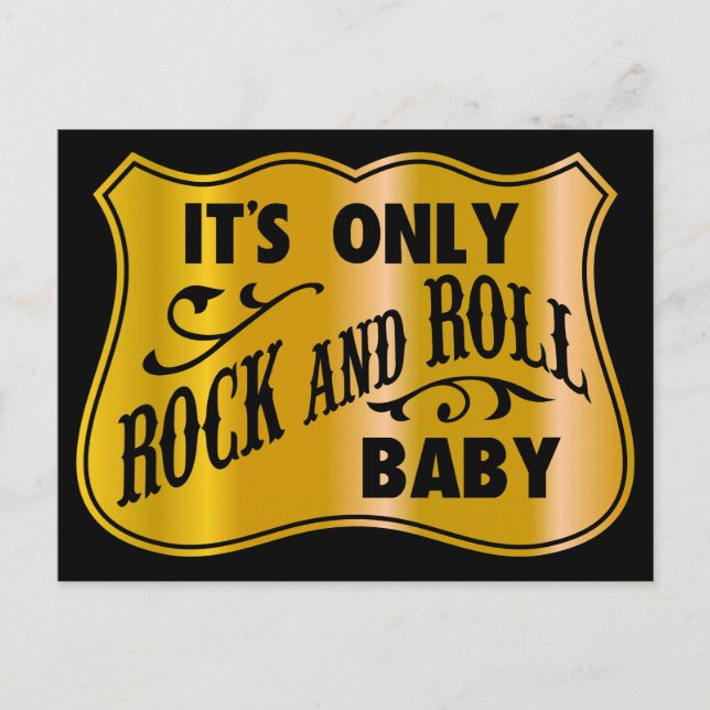 Es ist nur Rock and Roll Baby Postkarte (Vorderseite)
