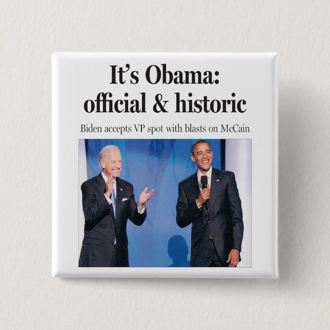 Es ist Obama: Offizieller und historischer Knopf Button (Vorderseite)