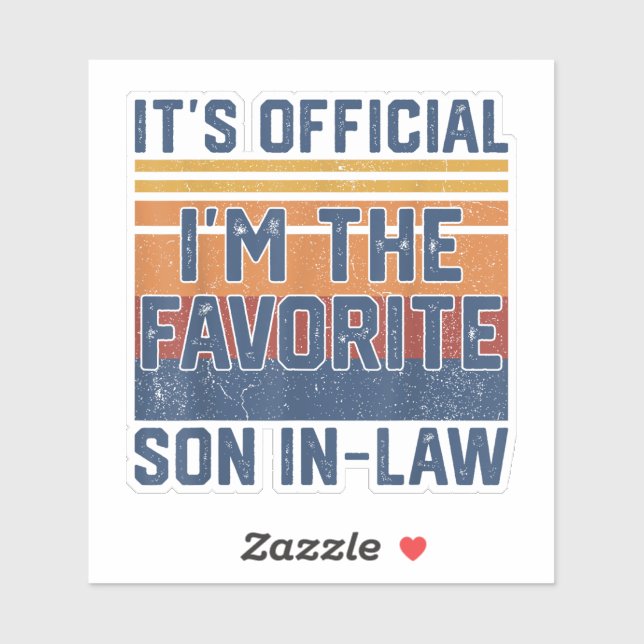 Es ist Offiziell, dass ich der Lieblingsjunge im J Aufkleber (Blatt)