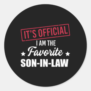 Es ist Offiziell, dass ich der Lieblingsschwester  Runder Aufkleber