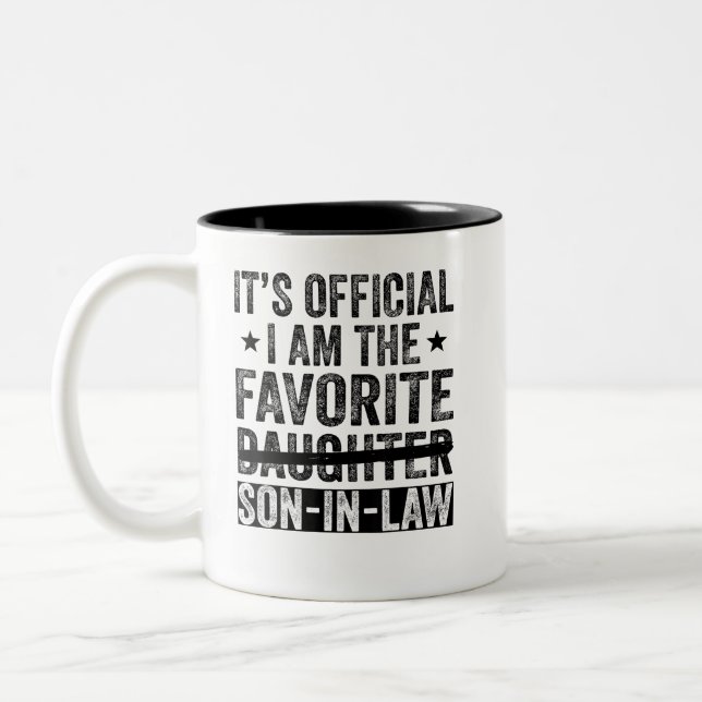 Es ist Offiziell, dass ich der Lieblingsschwiegers Zweifarbige Tasse (Links)