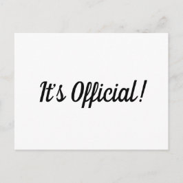 Es ist Offiziell! Elopement Wedding Ankündigung
