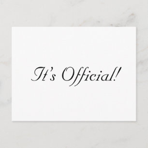 Es ist Offiziell! Rustikale Ankündigung einer einf